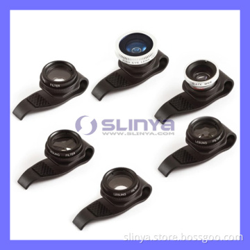 Mobile Phone Lens Clip Cute Mini Zoom Fisheye Macro Tripod Camera Hot Sales New Arrive Gift (LEN-715)